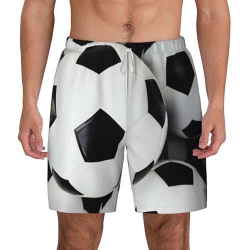 Short de bain homme imprimé football idéal pour les activités aquatiques