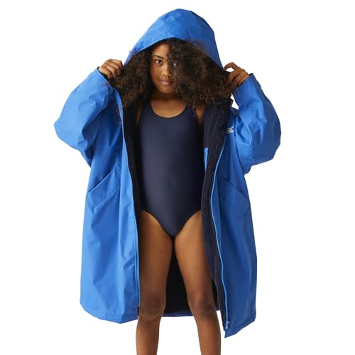 Regatta Kids Junior Waterproof Changing Robe, Borg Lined Changing Robe With Hood - Perfect For Outdoor Water Activities - 6
