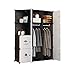 Wardrobe Organizer na szafkę wypoczynkową z możliwością układania w stos plastikowe półki sześcian wielofunkcyjna modułowa szafka XMJ (rozmiar: 11 x 147 x 47 cm)