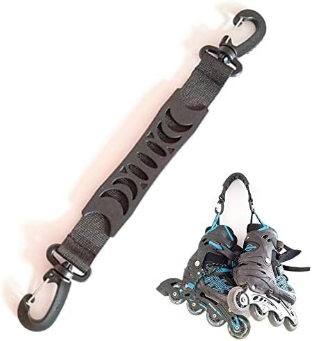 Roller Skates Hanging Handle Buckle Inline Roller Skates Shoes Hook Belt Professional Carrying Tool for Ice Skates Roller Skating Shoes-2 Pack (Black)