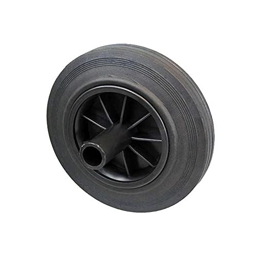 WIKO Roue de poubelle à roulettes Multi-poubelle 200 mm - Roue de rechange en caoutchouc solide Pièces de rechange
