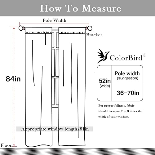 Colorbird Boho Curtains For Bedroom, 84 Inches Embroidered Gray Curtains 2 Panels Sets thumb #6