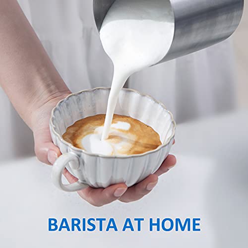 J Jimhomni Detachable Milk Frother, Stainless Steel Jug Electric Milk Steamer, Automatic Hot And Cold Milk Foam Maker And Heater, For Coffee, Lattes, Cappuccinos, Hot Chocolate, Warm Milk At Home #TOP1