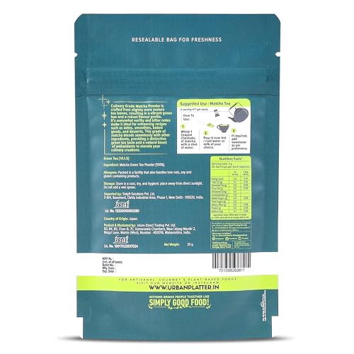 Image of Urban Platter Japanese Culinary-grade Matcha Green Tea Powder, 20g (Sourced from Shizuoka, Japan | Stone-Ground | Antioxidant-rich)