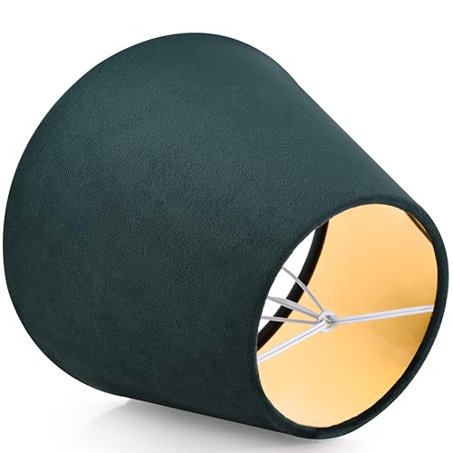GO&SO Chandelier Shades Set of 6,Clip On Bulb,4 x 6 x 5 in,Green Velvet by GO&SO - Used condition - Image 5