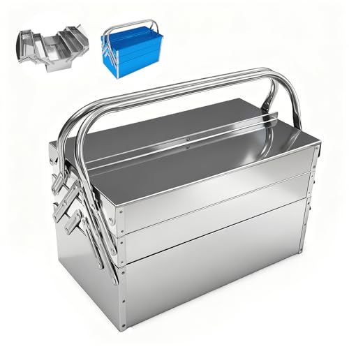 Metal 3-Tier Stainless Steel Cantilever Toolbox