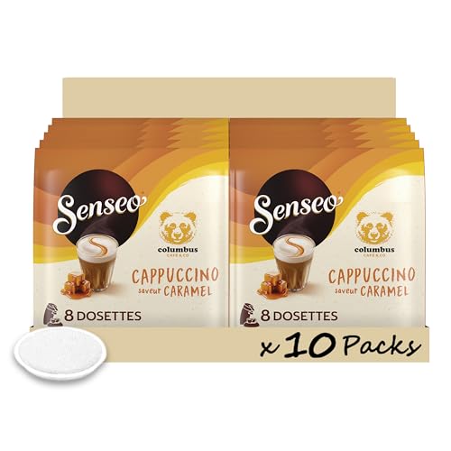 SENSEO Café 80 Dosettes COLUMBUS CAPPUCCINO CARAMEL (lot de 10 x 8)