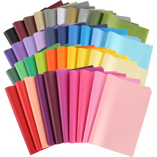Image of Koogel Tissue Paper 320 Sheets, 14 X 10 inch 40 Colors for Gift Bags