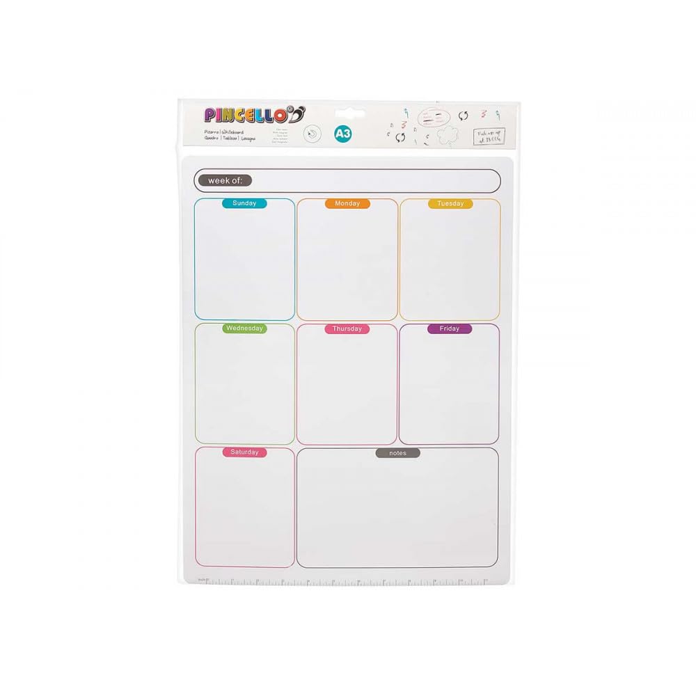 3 Pièces Tableau Magnetique, Planning Frigo Magnetique, 4 Tableau Aimanté, 3 Stylos à Tableau Blanc, 1 Ensemble De Lingettes Pour Mémos, Notes, Listes Et Menus Dans