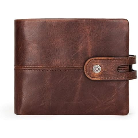 GESHE comfy Men's Crazy Horse Leather Wallet Cover