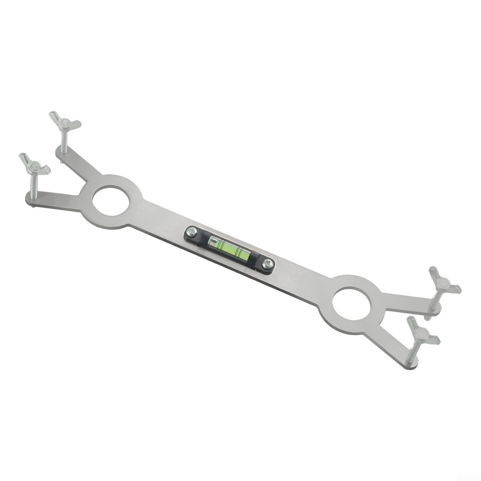 Shower Positioner for Cold and Hot Water Mixing Valve, Leveling Device with Built-in Level Gauge, Stainless Steel Faucet Installation Tool, 24 x 5 x 15 cm,