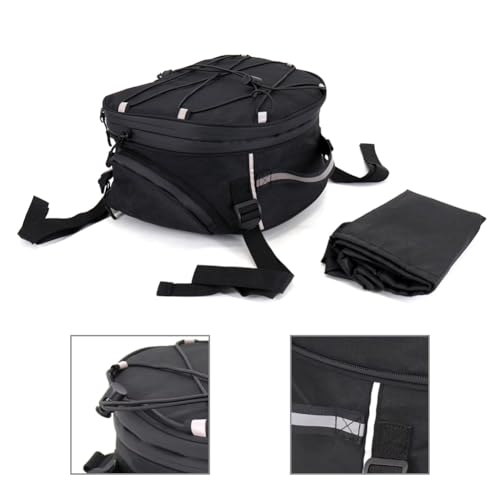Bolsa trasera para rack de equipaje Cnonee1 1 set en tela sintética negra compatible con BMW R1200GS miniatura 2