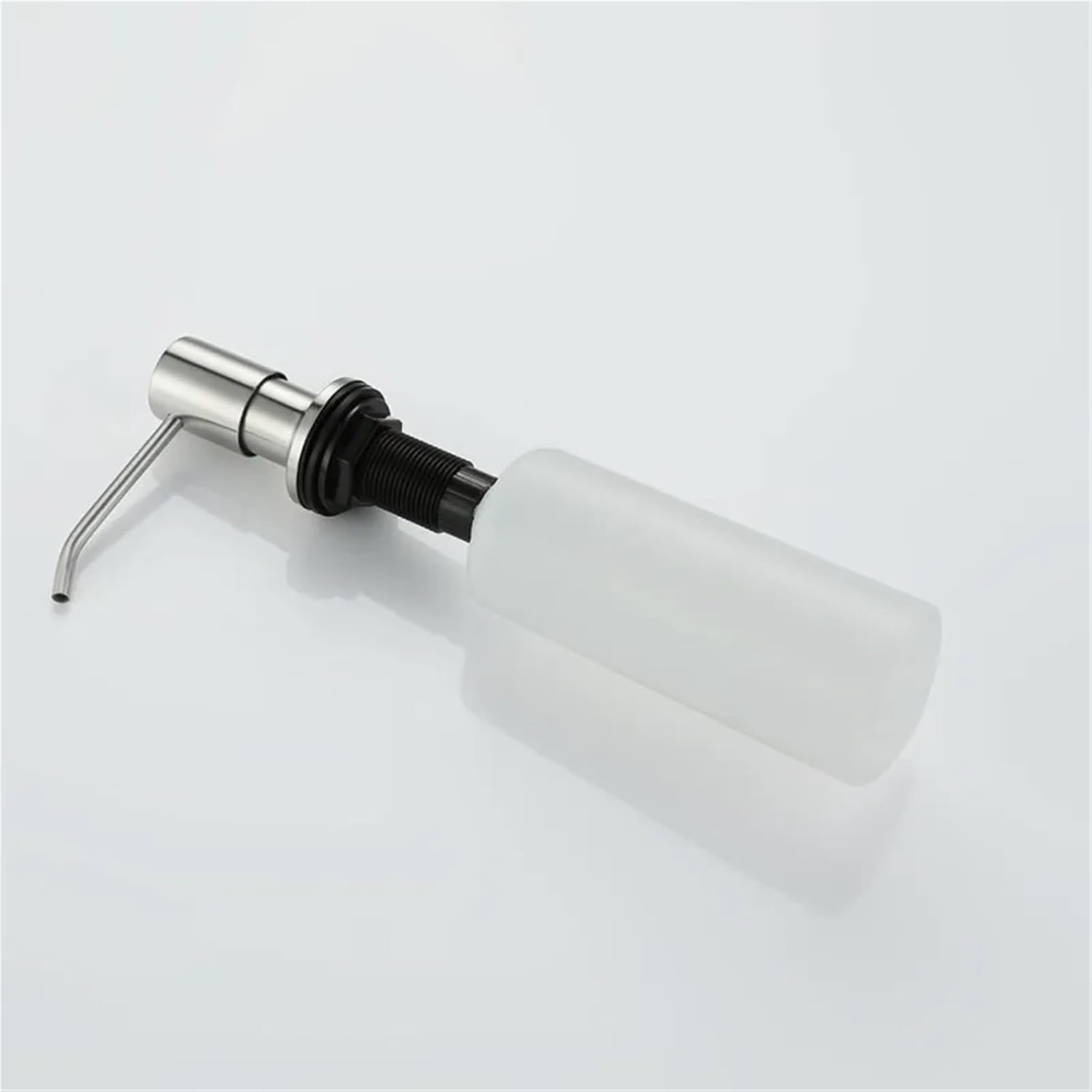 Kitchen Soap Dispenser Stainless Steel Kitchen Sink Dispenser Built in Hand Soap Pump, Large Capacity 13 OZ Bot
