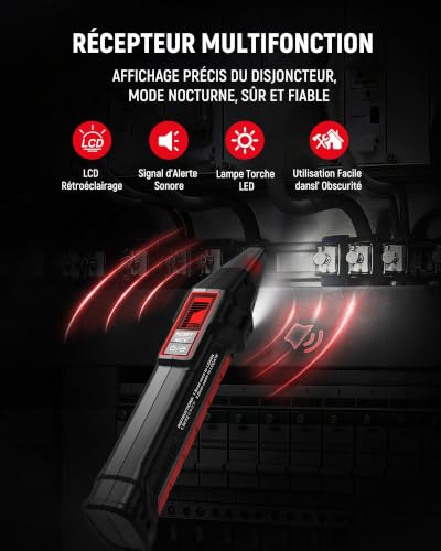 KAIWEETS Localisateur de Disjoncteurs avec Écran LCD 2,2", Testeur de Prise avec Test RCD, Détection de Tension NCV et Lampe Torche LED pour Électriciens et Particuliers – vue 7