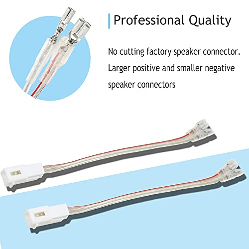 Red Wolf Front Dash Tweeters Speaker Wiring Harness Adapter Connector Plug Replacement For Dodge Ram Jeep Chrysler 2005-2022 Aftermarket Dash Tweeters Audio Cable Plug 2Pc #TOP2