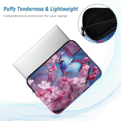 Funda para portátil de 13-14 pulgadas con flores rosas miniatura 5