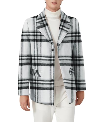 INVACHI Trench Coat Men Notch Lapel Double Breasted Peacoat Warm Winter Business Long Overcoat3