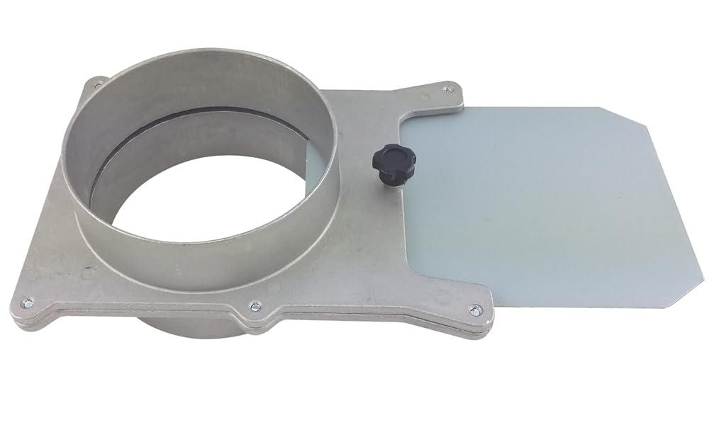 Charnwood Silver Aluminium Shut Off Blast Gate 125Mm(5") Diameter Connection