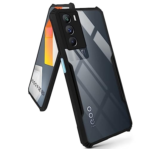Image of Jkobi Back Cover Case for Vivo IQOO 9 SE (Shockproof with Polycarbonate Clear Panel | Professional Black)