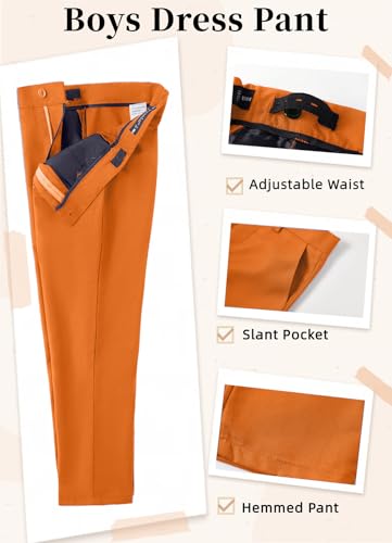 Image of YuanLu Boys Suit Homecoming Dresses for Kids Ring Bearer Outfit Suits Tuxedo Formal Vest and Pants Suit Set
