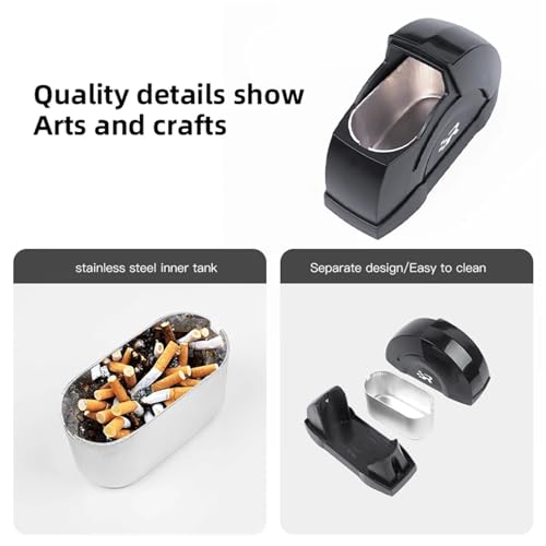 Cendrier coulissant coupe-vent pour Seat Cupra anti-odeur LED