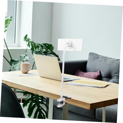 Miroir de bureau blanc POPETPOP miroir à main esthétique avec clip de fixation - 7