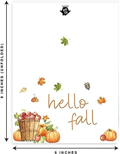 Miniatura 4 de Red Door Inspirations Tarjetas de notas de Acción de Gracias, 20 tarjetas y sobres de Hello Fall
