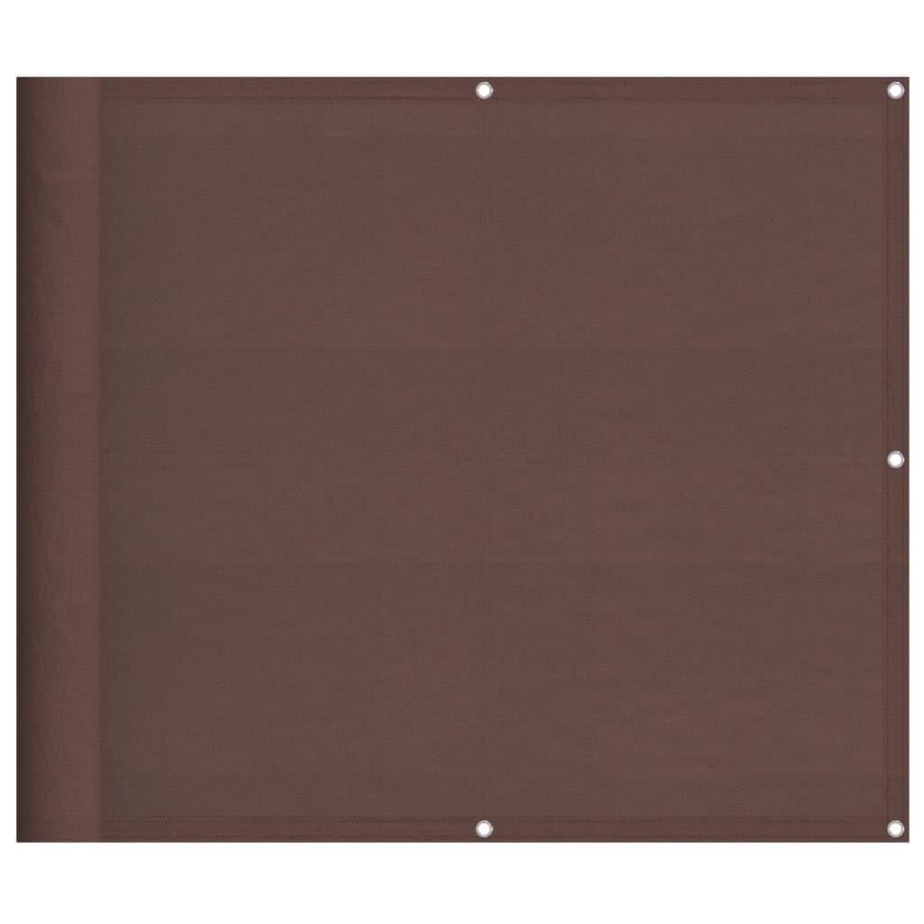 Écran de balcon marron 90x800 cm en polyester Oxford pour protection extérieure