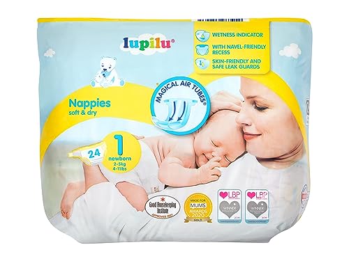 Lupilu Lot de 24 couches pour nouveau-né Taille 1