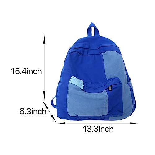 Mininai Vintage Canvas Backpack For Women Men Grunge Hippie Boho Patchwork Backpack College Book Bag Travel Casual Daypack thumb #5