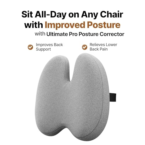 Image of Extra Dense Lumbar Pillow Ergonomic Firm Back Support for Lower Back Pain Relief-Lumbar Support Cushion Office Chair, Car, Sofa (17 x 16 x 4 Inch)