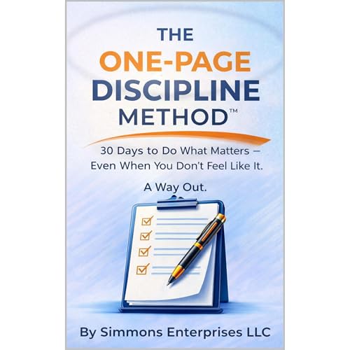The One Page Discipline Method Audiolibro Por Simmons Enterprises LLC arte de portada