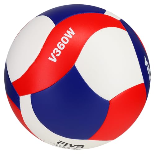 Image of Mikasa V360W-USA Volleyball FIVB Approved for Practice and Recreation (Red /Blue /White)