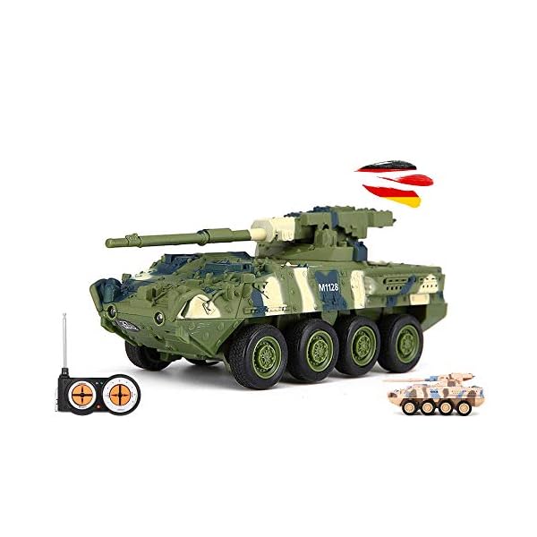 HSP Himoto RC Mini Ferngesteuerter Panzer mit integriertem Akku, Panzer-Kampfwagen M1128 Stryker, Tank-Fahrzeug inkl…