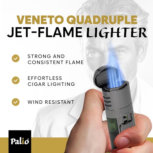 Encendedor de soplete Palió Veneto Jet Butano Negro miniatura 2