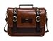 ECOSUSI Women Vintage Faux Leather Messenger Shoulder Satchel Weekender Fashion Bag, Brown