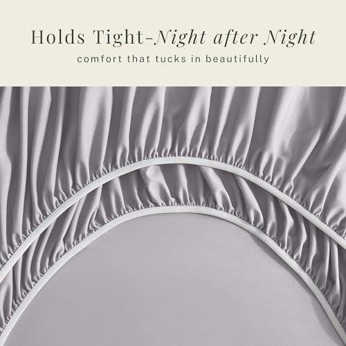 Image of Hearth & Harbor Extra Deep Pocket Sheets - Fits Mattress 18-24 Inches Deep - Extra Deep Pocket Twin Sheets Sets - 4 Piece Twin Size - Light Lavender