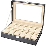 Readaeer-Black-Leather-12-Watch-Box-Case-Organizer-Display-Storage-Tray-for-Men-Women