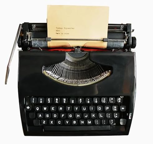 Vintage Manual Typewriter Machine - Classic Retro Typewriter for Home Office Decor, Perfect for Typing Letters and Creative Writing (Khaki)