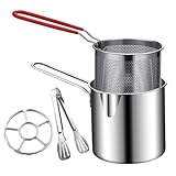 Fritteusentopf – Platzsparender Edelstahl | Frittiertopf für Snacks, Hühnerflügel, Kartoffelchips, Desserts, Hauskocher, Restaurant, Freizeitfahrzeuge, Catering, LKW