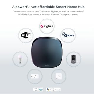 Ezlo Plus Smart Home Hub with Zigbee & Z-Wave. Works with Wi-Fi Devices Associated with Amazon Alexa Devices & Google Assistant to Control Smart Locks, Lights, Switches and CCTV Cameras