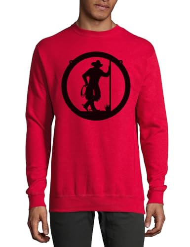 Pull en coton rouge Cowboy Western Art en maille jacquard haut de gamme