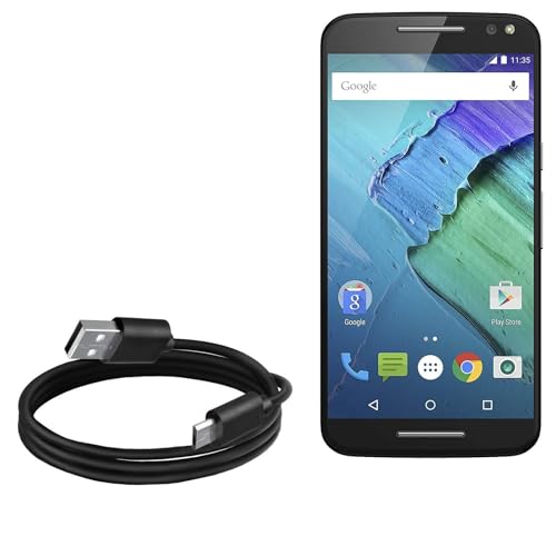 BoxWave Cable Compatible with Motorola Moto X Pure Edition - DirectSync Cable, Durable Charge and Sync
