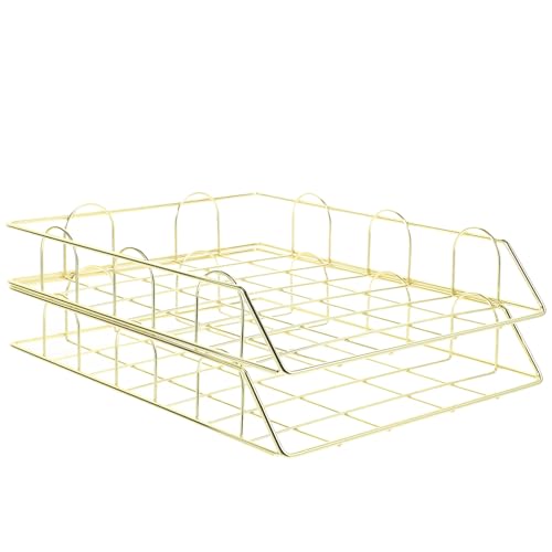 Organisateur de fichiers en fer or pour un rangement organisé