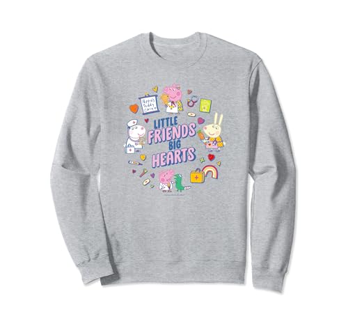 Sweatshirt Peppa Pig Little Friends vêtement enfant rose à motif