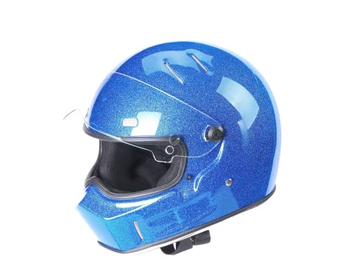 Crg Full-Face Motorcycle Street Bike Fiberglass Helmet Dot Certified Atv-1 - Parent (Medium, Blue) #TOP2