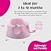 Bumbo Baby Infant Soft Foam Comfortable Support Wide Floor Seat with 3 Point Adjustable Harness for Ages 3 to 12 Months, Cradle Pink