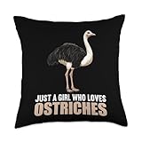 Just a Girl who Loves Ostriches Ostrich Throw Pillow