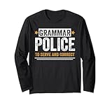 grammatica police regali uomini e donne cop divertente costume maglia a manica