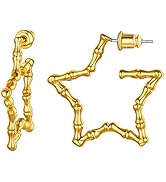 U7 Ohrringe Damen Halb Creolen Ohrringe 18k vergoldet Kreolen Ohrstecker mit 925 Silber Nadel Hyp...